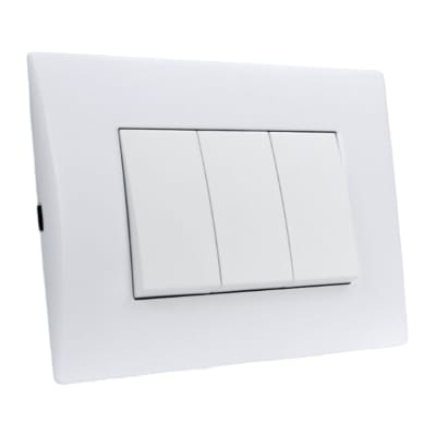 Interruptor Andes Triple 9/32 10A 250V White Armado Lexo1