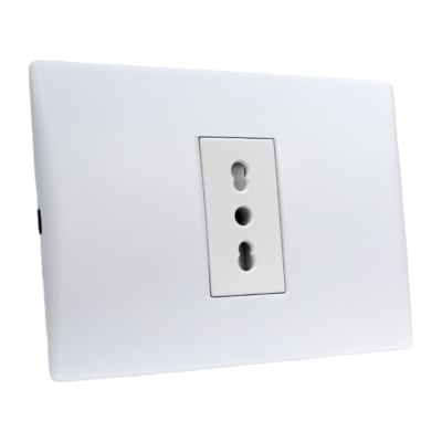 Toma Corriente Andes Simple 10/16A 250V White Armado Lexo
