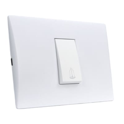 Interruptor Andes Pulsador Timbre 10A 250V White Armado Lexo