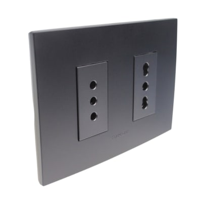 Tomacorriente 10A + Toma 10/16A 250V Negro 8922 Stanford1