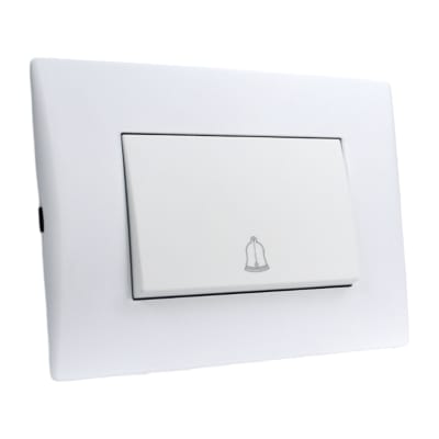 Inter. Andes Pulsador Timbre 10A 250V Teclón 73mm White Lexo1