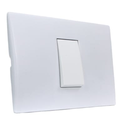 Interruptor Andes Simple 9/12 10A 250V White Armado Lexo1
