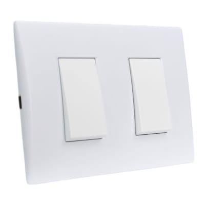 Interruptor Andes Doble 9/15 10A 250V White Armado Lexo1
