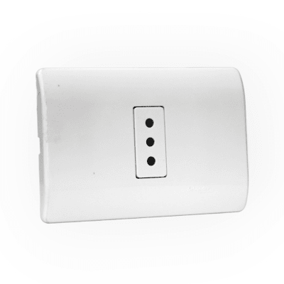 Tomacorriente Simple 10A 2P+T 250V Blanco GENESIS1