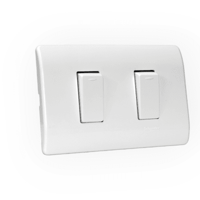 Interruptor Doble 9/15 16A 250V Blanco GENESIS