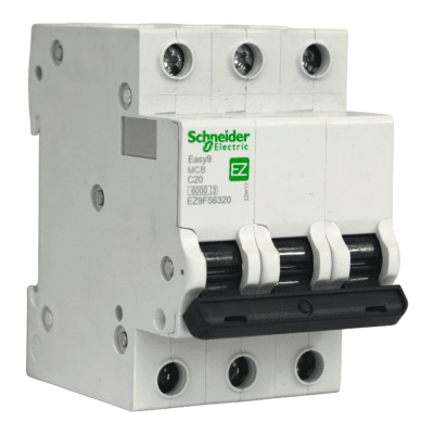 Interruptor Automático MCB 3P 20A Curva C 6kA Schneider