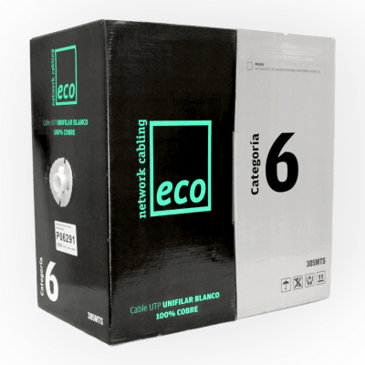 Cable Utp Cat6 100% Cobre 23 Awg 305 Mts Blanco
