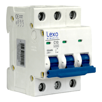 Automático 3x10A 6kA Curva C 240V/415V EBS6BN Lexo