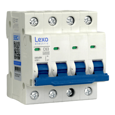 Automático 4x63A 6kA Curva C 240V/415V EBS6BN Lexo