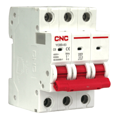 Automático 3x6A 6kA Curva C 230/400V YCB9-63 Cnc