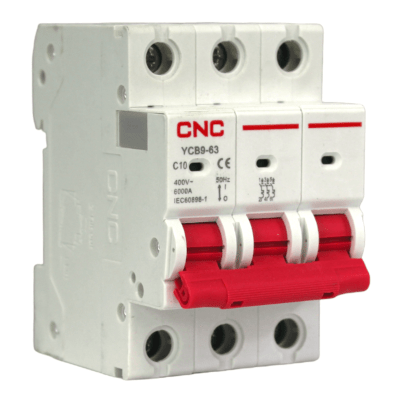 Automático 3x10A 6kA Curva C 230/400V YCB9-63 Cnc