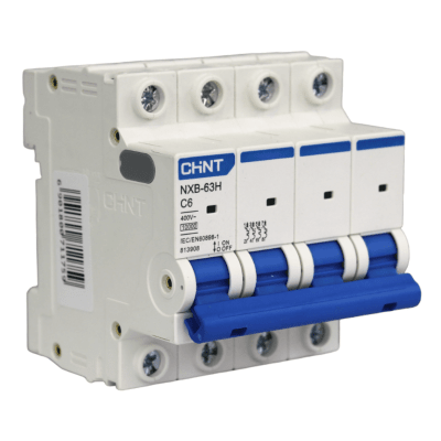 Automático 4x6A 10kA Curva C 400V NXB-63H Chint1