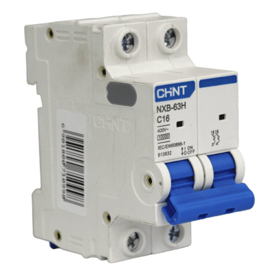 Interruptor Automatico Bipolar 2x16A 10kA C NXB-63H CHINT1