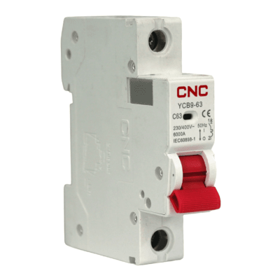 Interruptor Automático MCB 1P 63A Curva C 6kA Cnc