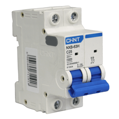 Interruptor Automático MCB 2P 25A Curva C 10kA Chint