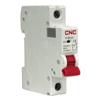 Automático 1x25A 6kA Curva C 230/400V YCB9-63 Cnc