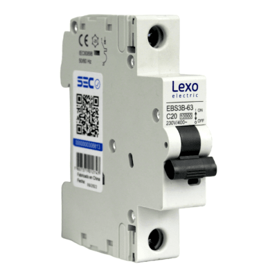 Automático 1x20A 10kA Curva C 230/400V EBS3B-63 Lexo1