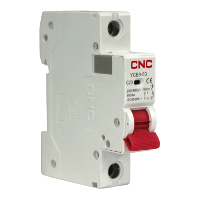Automático 1x20A 6kA Curva C 230/400V YCB9-63 Cnc