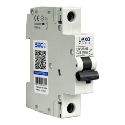 Automático 1x25A 10kA Curva C 230/400V EBS3B-63 Lexo1