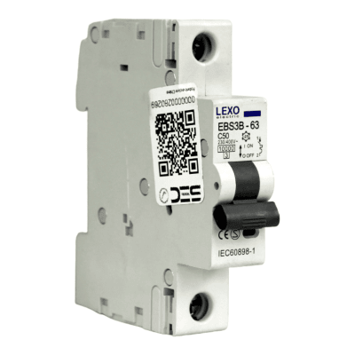 Automático 1x50A 10kA Curva C 230/400V EBS3B-63 Lexo1