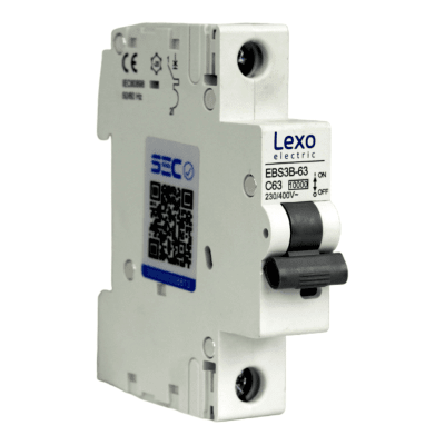 Interruptor Automático MCB 1P 63A Curva C 10kA Lexo