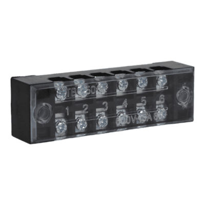 Regleta tipo borne aislada 6 polos 15a 220v1