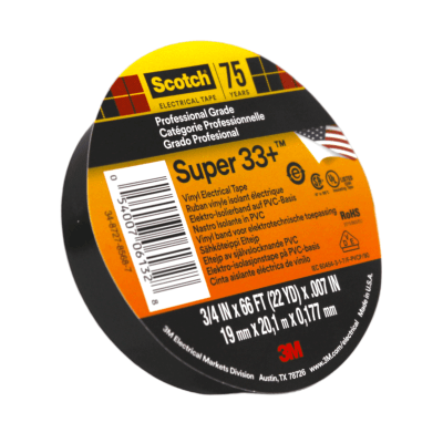 Cinta Aisladora Vinílica Super 33 19mm X 20m X 0,177 3m Prof