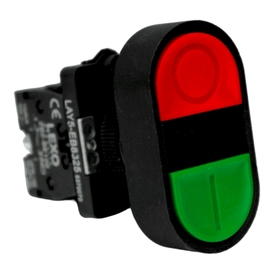 Botón Pulsador 22mm On-off Partir/parar 1nc 1no Pvc1