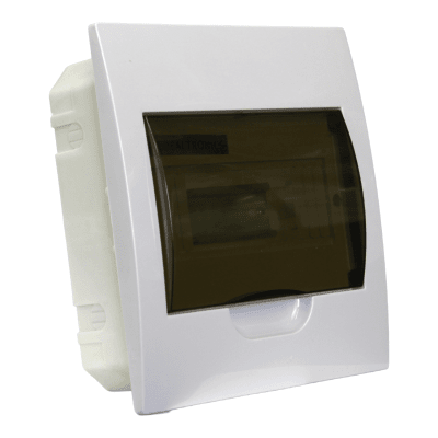 Tablero Plástico Embutido 8 Circuitos Puerta Transparente