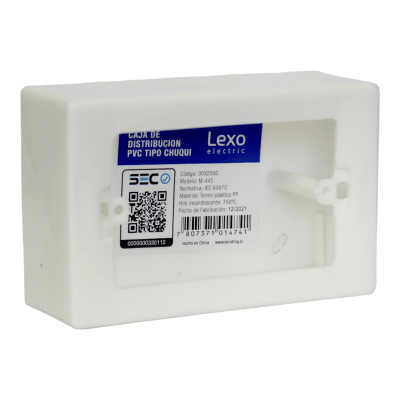 Caja Chuqui Libre Halógenos 125X80X45MM LEXO1