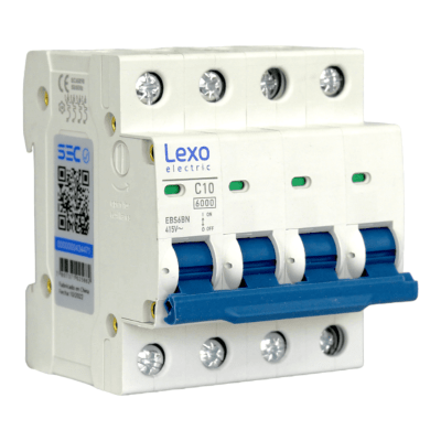 Automático 4x10A 6kA Curva C 240V/415V EBS6BN Lexo1