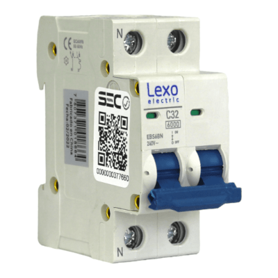 Automático 1P+N 32A 6kA Curva C 240V/415V EBS6BN Lexo