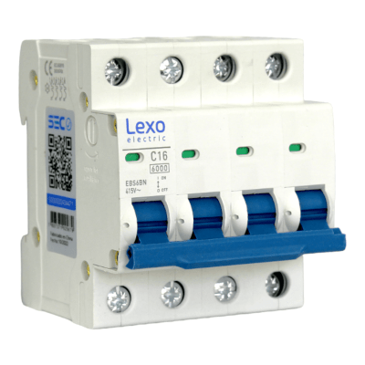 Automático 4x16A 6kA Curva C 240V/415V EBS6BN Lexo
