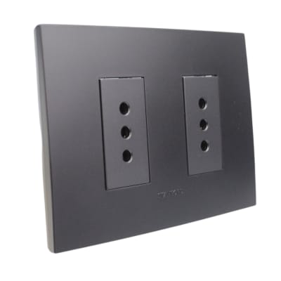 Tomacorriente Doble 10A 250V Negro 8917 Stanford