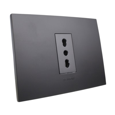 Tomacorriente Simple Bipaso 10/16A 250V Negro 8919 Stanford1