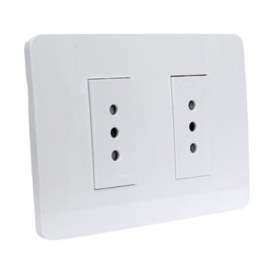 Tomacorriente Doble 10A/250V 2P+T Orion Blanco Schneider