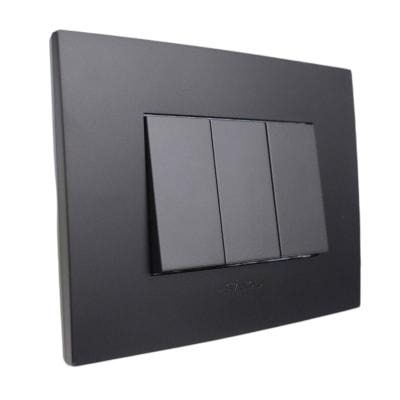 Interruptor Triple (9/32) 10A 250V Negro 8913 Stanford