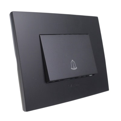 Interruptor Timbre Teclon Negro 8941 Stanford1