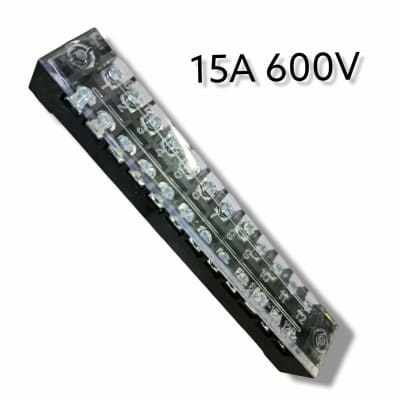 Regleta tipo borne aislada 12 polos 15a 600v1