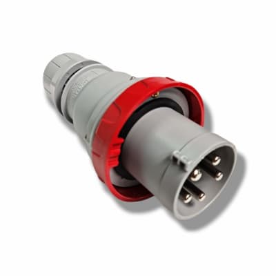 Enchufe macho volante IP67 63a 3p+t+n 6h 415v1