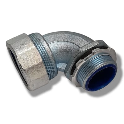 Conector Curvo Para Flexible Metálico 40mm