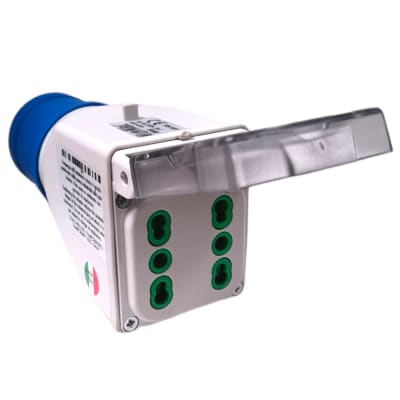 Adaptador industrial a domic. 10/16 y 1 Schuko P30 16A1