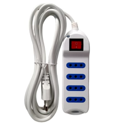 Alargador C/ Interruptor 3mts 4 2p+t 10a 220v 2500w Forceman