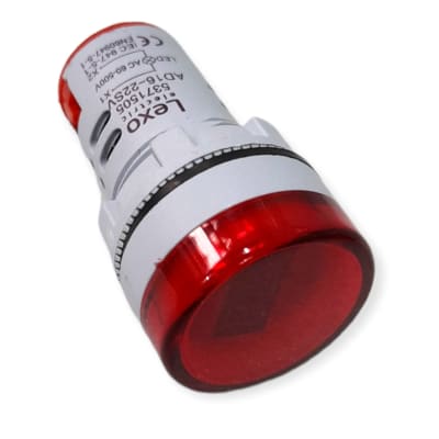 Piloto Voltimetro Led 22mm Ac60-500v Visor Pequeño