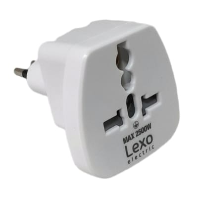 Adaptador Universal 10A 250V 2500W Blanco