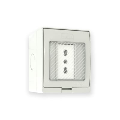 Hidrobox s/p toma corriente simple 10/16a IP55