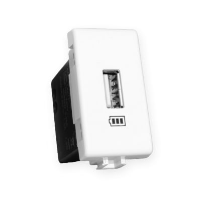 Mod. Cargador USB 5 VDC 230V Blanco Matix AM5285C1