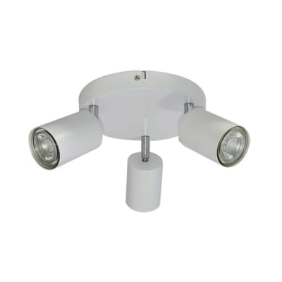 Lámpara plafón s/p cilíndrica 3 x GU10 blanco VKB