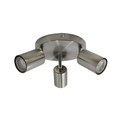 Lámpara plafón s/p cilíndrica 3 x gu10 nickel VKB1