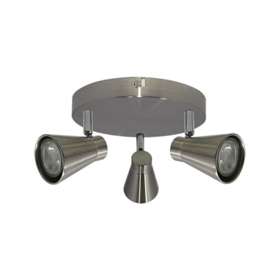 Lámpara plafón s/p cónica 3 x GU10 nickel VKB